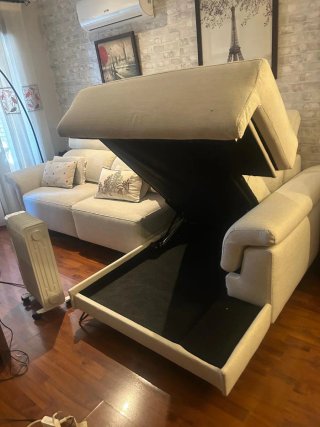 Sofá Chaise Long Beige