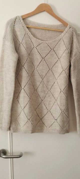 Jersey lana beige talla única
