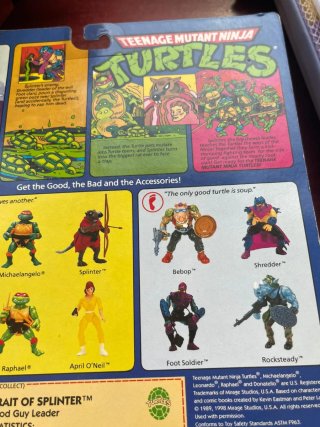 TMNT Splinter Figura de Acción Playmates 1998