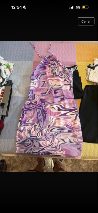 Vestido estampado halter