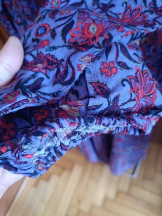 Vestido Zara Morado Estampado