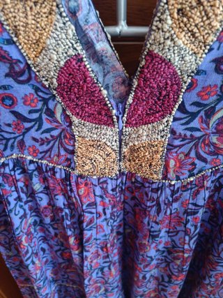 Vestido Zara Morado Estampado