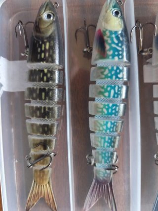 Set 3 señuelos pesca articulados
