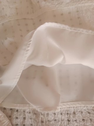 Vestido largo blanco con volantes
