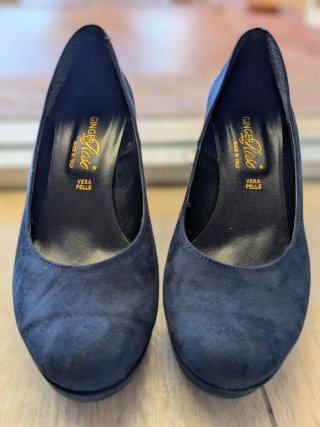 Scarpe donna tacco Ginger Rose blu