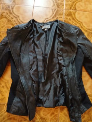 Giacca similpelle nera