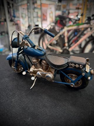Moto Decorativa Vintage Azul