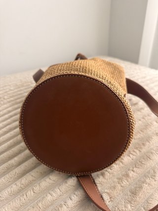 Bolso Adolfo Dominguez Piel y Rafia