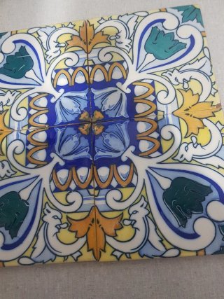 4 Azulejos Modernistas 20x20cm