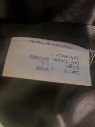 Chaquetón visón sintético negro