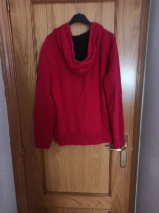 Sudadera Hollister Roja Cremallera