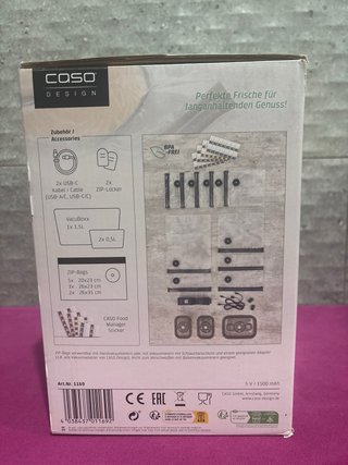 Envasadora al vacío CASO Vacu OneTouch Eco-Set