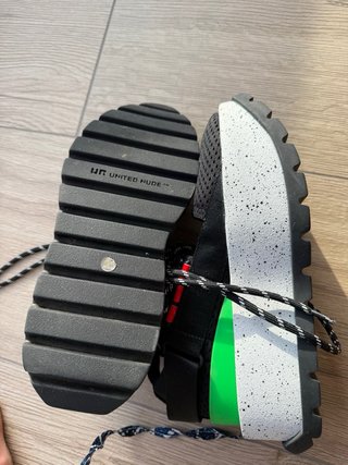 Sandalias Plataforma United Nude Negras/Verdes