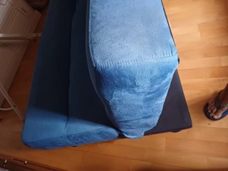 Sofá reclinable azul