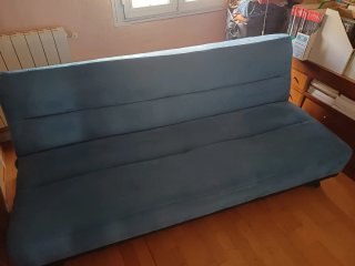 Sofá reclinable azul