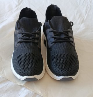 Zapatillas Deportivas Knit Negras - Tipo Calcetín