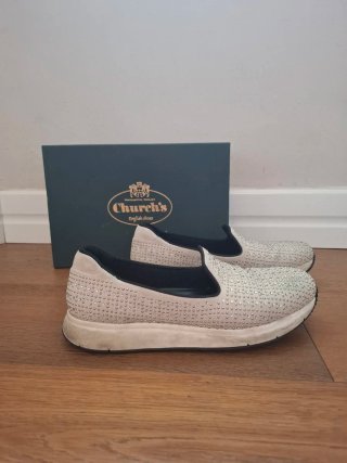 Scarpe Church's bianche con brillantini
