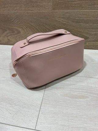Neceser Viaje Rosa Piel Sintética Impermeable