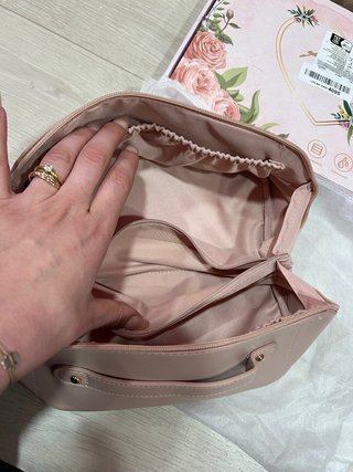 Neceser Viaje Rosa Piel Sintética Impermeable