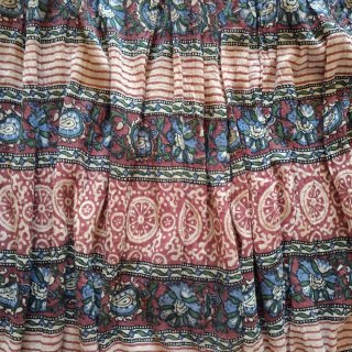 Falda hippie mujer vintage años 80 multicolor