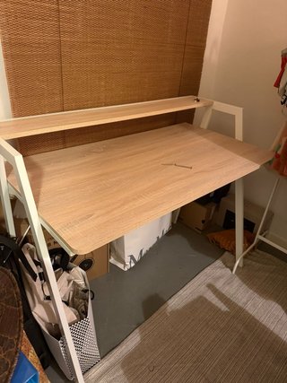 Mesa de estudio madera y metal