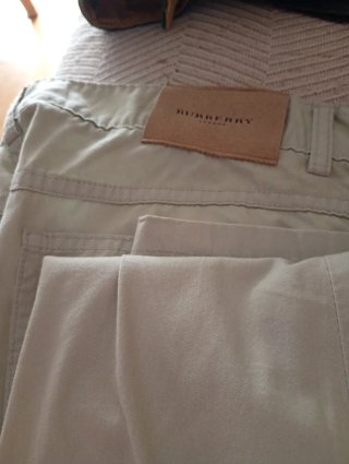 Pantalón Burberry Beige/Verde Claro Verano