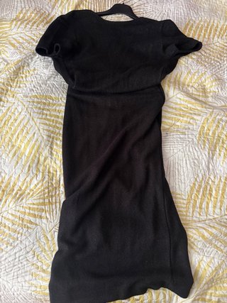 Vestido Zara Negro Brillante