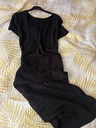Vestido Zara Negro Brillante