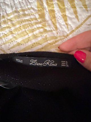 Vestido Zara Negro Brillante