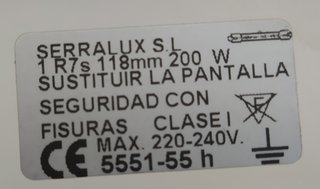 Lámpara plafón vidrio mateado