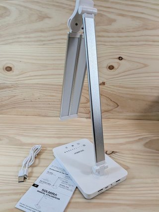 Lámpara escritorio SOLMIRA doble LED con USB