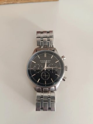 Reloj Viceroy Cronógrafo Negro y Plateado