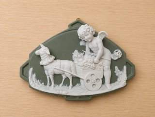 Placa Decorativa Porcelana Biscuit