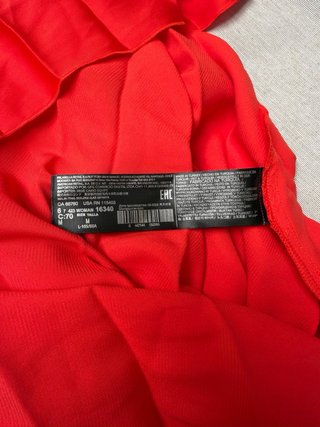 Vestido largo de fiesta Mango Rojo Talla M
