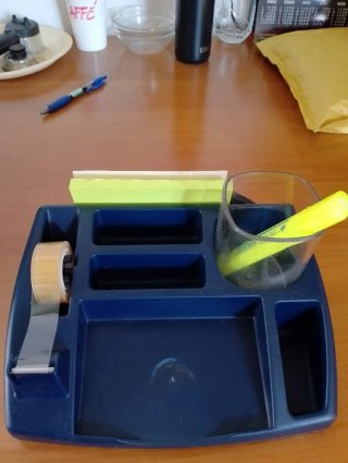 Organizzatore da scrivania blu