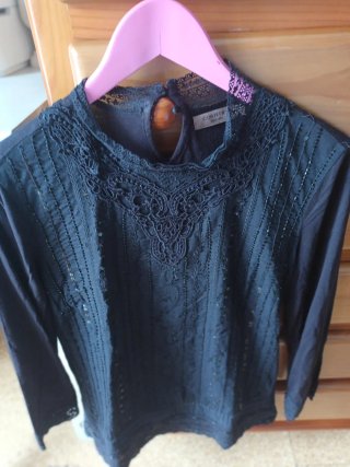 Camisa negra Cortefiel talla M