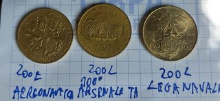 Lotto 2 Monete Lire 100 e 200 Carabinieri