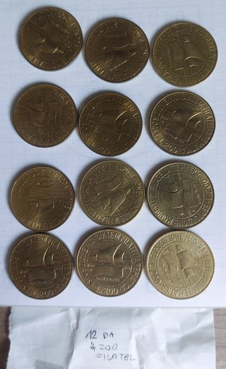 Lotto 2 Monete Lire 100 e 200 Carabinieri