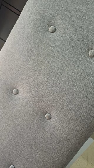 Cabecero tapizado gris 160x57x8cm