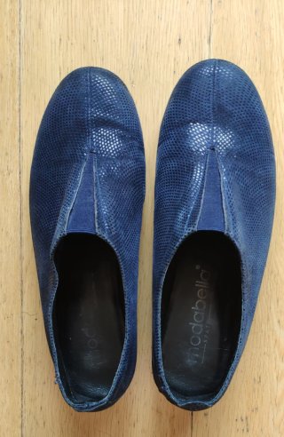 Zapatos azules brillantes mujer cómodos