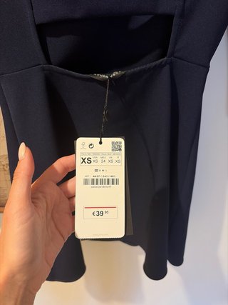 Vestido Zara Azul Marino XS