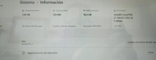 Portatil Microsoft Surface Pro 7 Negro/Gris