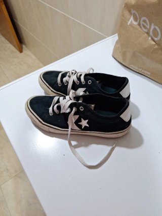Tenis Converse niño negro/blanco
