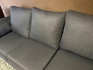 Sofá cheslong gris tela
