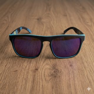 Gafas de sol polarizadas negras y azules