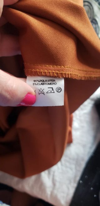 Vestido CEREZAS color teja talla 50