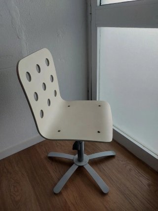 Silla de escritorio madera y metal