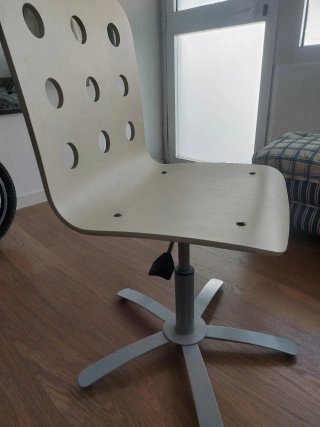 Silla de escritorio madera y metal