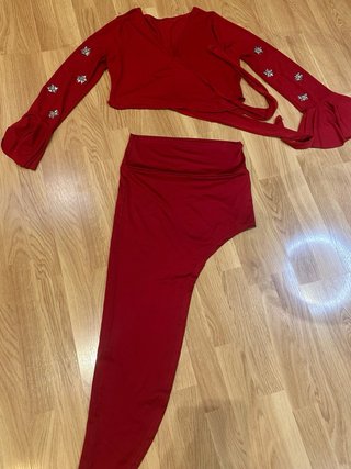 Conjunto Danza Oriental Rojo oscuro