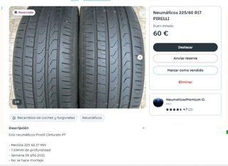 Neumáticos Pirelli 225/60 R17 (2 unidades)